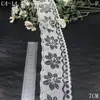 Ribete de encaje blanco Tanglong, con delicados, ligeros y no elásticos diseños florales, adecuado para ropa, lencería y como adorno para los bordes de las prendas.