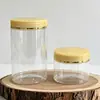 En stock: Botellas transparentes de boca ancha de 56 dientes/68 dientes/89 dientes, tarro de crema de 250 g con tapa transparente de borde dorado, material de embalaje para mascarilla capilar de 500 g