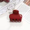 Nuevo Clip de Garra Cuadrado de Color Sólido Moda Elegante Temperamento Recogido a Medio Cabello Pinza de Tiburón Simple Frances Leopardo Clip para el Cabello