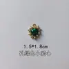 Pingente de Liga com Strass Acrílico Cristal Barroco em Formato de Coração Acessórios DIY Brinco Placa de Flor Peças de Joia