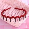 Tecido Fofo Enrolamento Cabelo Dentado Banda Acessórios para o Cabelo das Mulheres Headwear Wave Headband Pequenos Acessórios Pacotes de Cabelo Atacado
