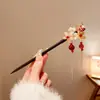 Novo grampo de cabelo antigo estilo chinês com borla para mulheres, elegante e versátil, adequado para Hanfu, cheongsam e penteados presos