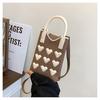 Bolsa Mini para Teléfono Móvil Color Dopamina Bolsa Tejida Xiaozhong Estilo Coreano Combinable de Un Hombro Cruzada Monedero Bolso de Mano
