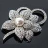 En stock Moda coreana cristal perla broche para mujer corsage pin al por mayor corsage de lazo accesorios para ropa