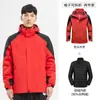 Jaqueta outdoor masculina e feminina três em um duas peças outono e inverno acolchoada com plumas, impermeável, respirável, traje de esqui