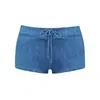 Traje de baño para mujer Nuevo Sexy Azul Denim Bikini para mujer Boxer Dividido Pecho Pequeño Vacaciones en la Playa Delgado Bañador de Aguas Termales