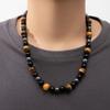 Collar de ojo de tigre azul, ónix negro natural, hecho a mano, para hombre, gran oferta transfronteriza de Amazon.
