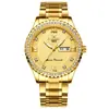 Reloj de Negocios para Hombre Marca Binbang con Incrustaciones Completas de Diamante, Calendario Dual, Correa de Acero, Reloj de Cuarzo, Artículo Popular en Transmisión en Vivo Transfronteriza, Disponible para Dropshipping