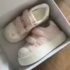 Zapatos Blancos con Velcro Estampado de Gato para Niñas, Zapatos de Plataforma con Suela Gruesa para Aumentar la Altura, Zapatos sin Cordones para Estudiantes, Tenis Versátiles para Niños