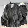 Pijama Casual para Homens, Primavera e Outono, Algodão Nuvem, Manga Longa, Calça Longa, Solto, Pode Ser Usado Fora de Casa, Conjunto para Usar em Casa, Atacado de Comércio Exterior