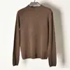 26 Otoño/Invierno Nuevo Tejido de Cachemira Cuello Alto Ajustado Holgado Casual Cálido Manga Larga Capa Base Top Suéter 22965