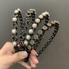 2021 Nueva Ola Diadema de Perlas para Mujer Verano Lavar la Cara Cabello Corto Artefacto para Cabello Roto Horquilla Clip Diadema Perezosa Accesorios para el Cabello