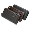 MVA cartera de cuero para hombre clutch vintage larga de cuero para hombre con cremallera cartera monedero venta al por mayor