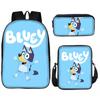 Transfronteiriço Novo Padrão de Desenho Animado Estudantes do Ensino Fundamental Mochila de Ombro Redutora de Peso Mochila Escolar Estojo Conjunto de Três Peças D-Feito