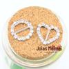 Acessórios de cabelo de laço feitos à mão DIY fivela de strass fivela de oito fivela japonesa liga de metal caixa de doces de diamante acessórios de fita