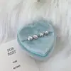 Brincos de Coração com Pino de Prata 925 para Mulheres, Estilo Coreano, Versáteis, Brincos Simples em Formato de Coração, Estilo Fresco e Cool, Brincos Exquisitos