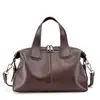 Bolso Boston de Cojín de Piel de Vaca Curtida al Vegetal de Primera Capa 2026 Nuevo Bolso de Mujer de Gran Venta Versátil para Viajes Diarios Bolso Cruzado de Mano