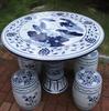 Juego de Taburetes de Mesa de Cerámica de Jingdezhen Porcelana Azul y Blanca Mesa de Porcelana Taburete Pintado a Mano 1 Mesa 4 Taburetes Adornos para Mesa y Silla de Patio Exterior