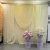 Fondo de Tela Elástica de Seda de Leche, Cortina de Gasa, Decoración de Cortina Transfronteriza, Tela Base para Bodas, Arreglo de Escena de Escenario
