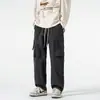 Novas Calças Esportivas Masculinas de Primavera e Verão para Caminhada ao Ar Livre, Marca Tendência, Multi-Bolsos, Corte Solto Reto, Perna Larga, Estilo Americano