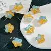 20mm crema dulce viento cinco puntas estrella tridimensional pintura al óleo degradado estrellas DIY pulsera collar de cuentas hecho a mano material