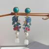 Recién Llegado Pendientes Antiguos de Corte Vintage Exquisitos Mariposa Flor Lirio de los Valles Esmalte Ropa Han Pendientes Antiguos Accesorios Mujeres