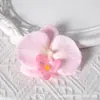 Pétalas de cabeça de flor phalaenopsis de filme artificial acessórios de flor artificial adorno de cabeça grampo de cabelo diy feito à mão decoração de casamento