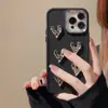 Funda de Teléfono con Pliegues y Chapado Eléctrico de Amor de Comercio Exterior Adecuada para iphone16 Marco de Lente Chapado Eléctrico Funda de Teléfono Estéreo 15Pro