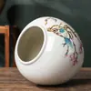 Valor de Belleza de Alta Sensación Cerámica Jingdezhen Florero Hidropónico Rábano Adornos de Decoración para el Hogar Florero Blanco Estilo Chino con Grietas de Hielo