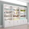 Vitrina Combinada de Gama Alta Integrada con Gabinete de Almacenamiento Multicapa para Salón de Uñas, Combinación de Vitrina para Salón de Belleza, Estantes y Divisiones para Vitrina