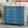 Armário de Madeira Maciça com Cinco Gavetas, Armário de Armazenamento Estilo Americano, Armário de Cabeceira para Sala de Estar e Quarto, Armário de Canto de Cabeceira, Armário Pequeno, Cômoda Estilo Europeu