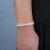 INS Moda europea y americana nuevo brazalete rectangular de circón tendencia hip hop circón incrustado brazalete para hombre en stock al por mayor