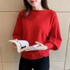 Suéter Outonal Casual Japonês e Coreano de Listras Verticais, Manga Morcego Ampla, Estilo Preguiçoso Solto, Camisa Básica Tricotada, Top de Manga Longa