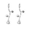 Pendientes colgantes de luna y estrella de Amazon Hot Star para mujer, joyería transfronteriza europea y americana, mini pendientes de concha y rosa.