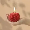 Vela Aromática Bola de Lã Flor Papoula Santa Ana Molde de Silicone Ornamento de Gesso DIY Molde de Resina