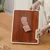 Tábua de Corte de Cozinha Doméstica de Dupla Face Suportável com Pedra de Amolar Resistente a Mofo Grão de Madeira Wengué Verso Plástico Tábua de Corte Doméstica