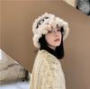 Sombrero de Lana Cálido Tejido a Mano Estilo Japonés para Mujer Sombrero de Punto de Piel de Conejo Suave Estilo Coreano Sombrero de Pescador Otoño e Invierno Versátil de Moda