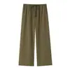 ZA comercio exterior transfronterizo artículo popular de ropa para mujer 2026 verano nuevo moda europea y americana casual cómodo versátil color liso pantalones rectos