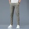 Calças casuais bonitas masculinas de negócios outono e inverno estilo coreano modernas versáteis soltas calças de terno Novas calças retas cropped
