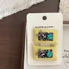 Nuevos pasadores de pelo, horquillas, pinzas laterales y pinzas para flequillo infantiles con diseño de cuadros florales de encaje de colores