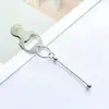 Llavero de token de acero inoxidable transfronterizo DIY, etiqueta de llave anti-pérdida para carritos de supermercado, abrebotellas multifuncional