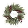 Decorações de Natal Mais Vendidas da Amazon, Decorações Festivas Feitas à Mão com Frutas Vermelhas Simuladas e Folhas de Pinheiro, Castiçais, Guirlandas de Natal