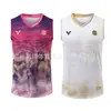 Nova Roupa de Badminton Victory Masculina Esportiva de Verão Secagem Rápida Respirável Manga Curta Conjunto Top Design Estampado Respirável de Secagem Rápida