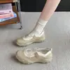 Sapatos Mary Jane Estilo Ballet Feminino 2026 Primavera Novos Versáteis Planos Baixo Corte Sapatos Individuais Simples Sapatos de Treino Alemães