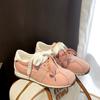Tênis Casuais Femininos com Cadarços Duplos, Cano Baixo, Bico Redondo, Cadarço, Aumento Oculto de Altura, Sapatos de Treino Alemães, Sapatilhas