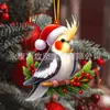 Destaque Novo Produto Animal Plano Mundo Acrílico Árvore de Natal Decoração Pingente Festa de Natal Pingente