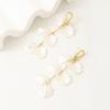Brincos de Pétala Branca Agulha de Prata com Borla Longa Super Fada Nicho Brincos Mori Design de Concha Feminino Brincos de Luxo Leve