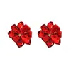 ZA moda vintage transfronteriza nicho diseño primavera-verano atmosférico exagerado pendientes de pétalos grandes simples y versátiles accesorios para la oreja
