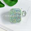 Capa de fone de ouvido Apple Bluetooth Airpods com glitter epóxi aplicável à capa protetora de fone de ouvido Airpods pro2/3