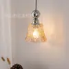 Lustre vintage de designer francês, lustre de cabeceira de quarto, estilo meados do século, quente e romântico, pequeno lustre de madeira para o hall de entrada